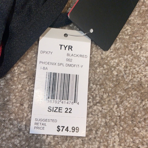 TYR SPORT Girl's Phoenix Splice Diamondfit Swimsuit - size 22 - NWT. L - Picture 4 of 4